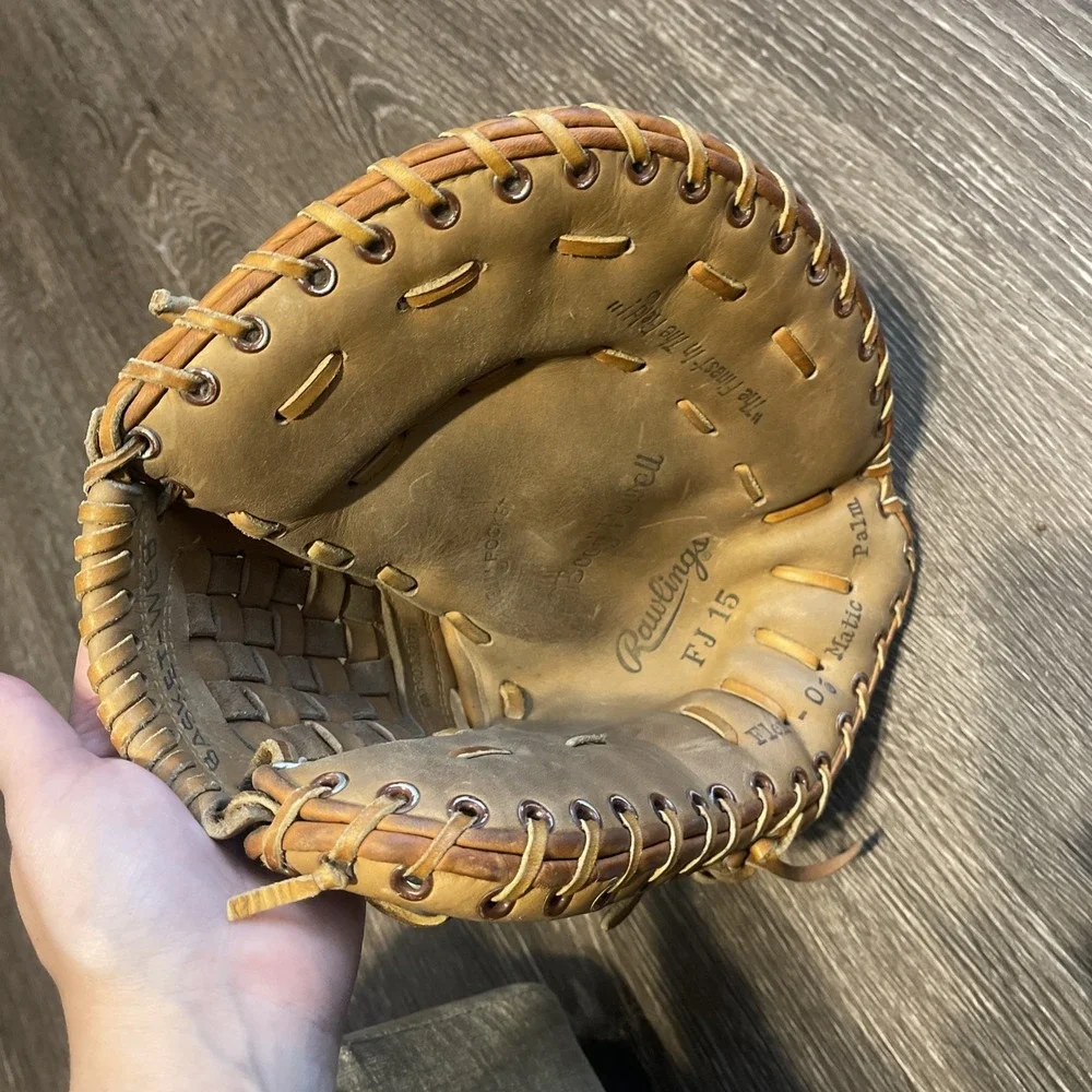 VTG Rawlings Basket‎ Web Glove Baseball FJ 15  Japan